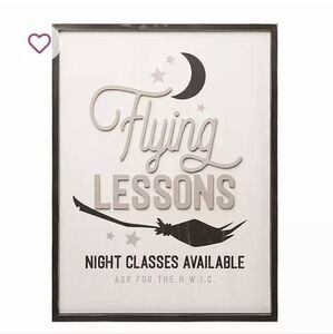 Kirklands Flying Lessons Sign 24.5x32.3